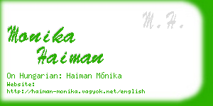 monika haiman business card