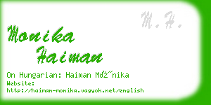 monika haiman business card